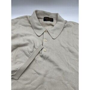 Brooks Brothers Top Womens Size XL Robin Beige‎ Short Sleeve Career Knit Shirt